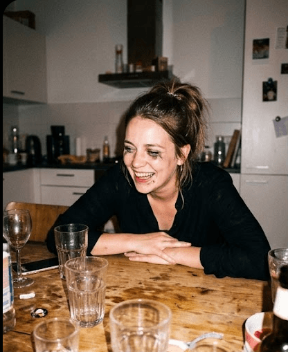 Sanne na een stevige nacht